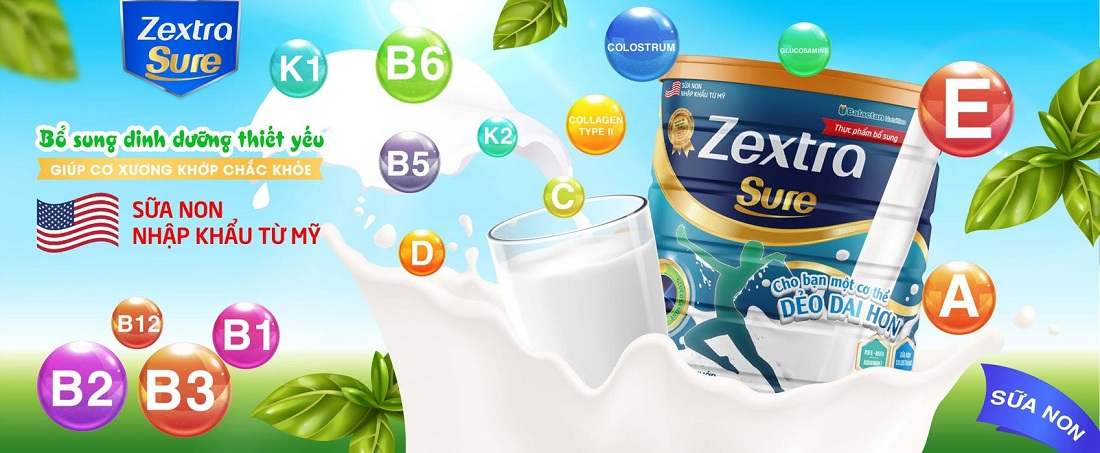 Thành phần chính cực tốt của sữa non xương khớp Zextra