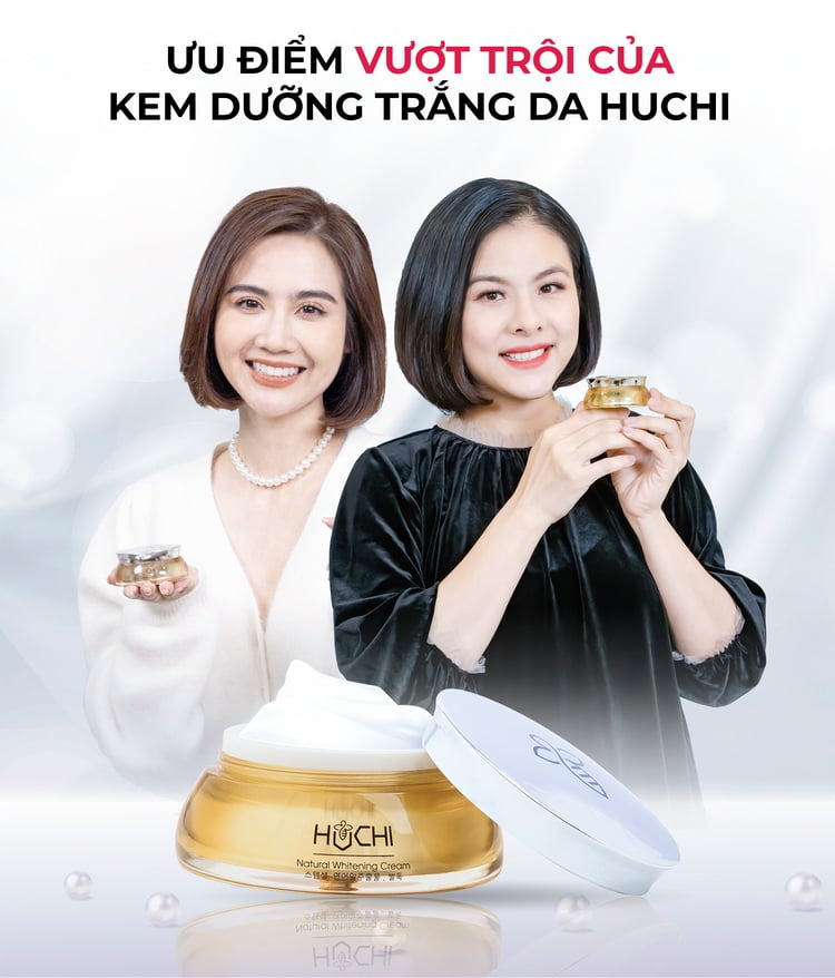 Diễn viên Vân Trang và Huyền Lizzie tin tưởng và sử dụng sản phẩm kem Huchi