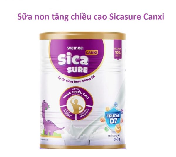 Sữa non Sicasure Canxi hỗ trợ tăng chiều cao cho bé